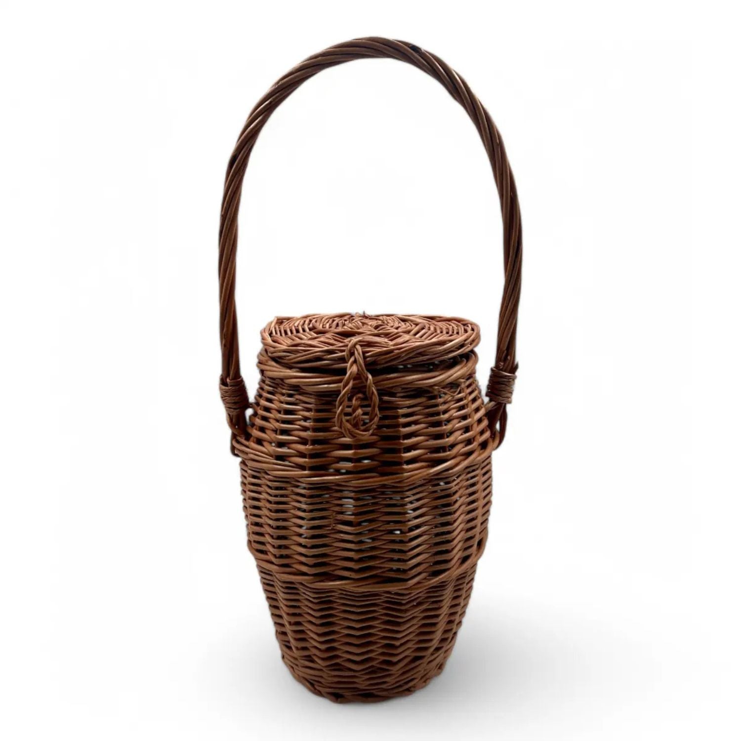 Wicker Snail Basket with Lid