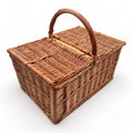 Cesta con doble Tapas Grande de Mimbre Rectangular