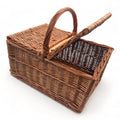 Cesta con doble Tapas Grande de Mimbre Rectangular