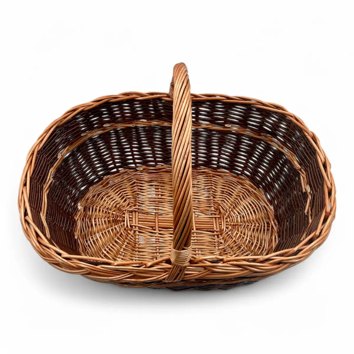 Cesta de mimbre grande para setas, hecha a mano con mimbre de alta calidad, ideal para almacenamiento.