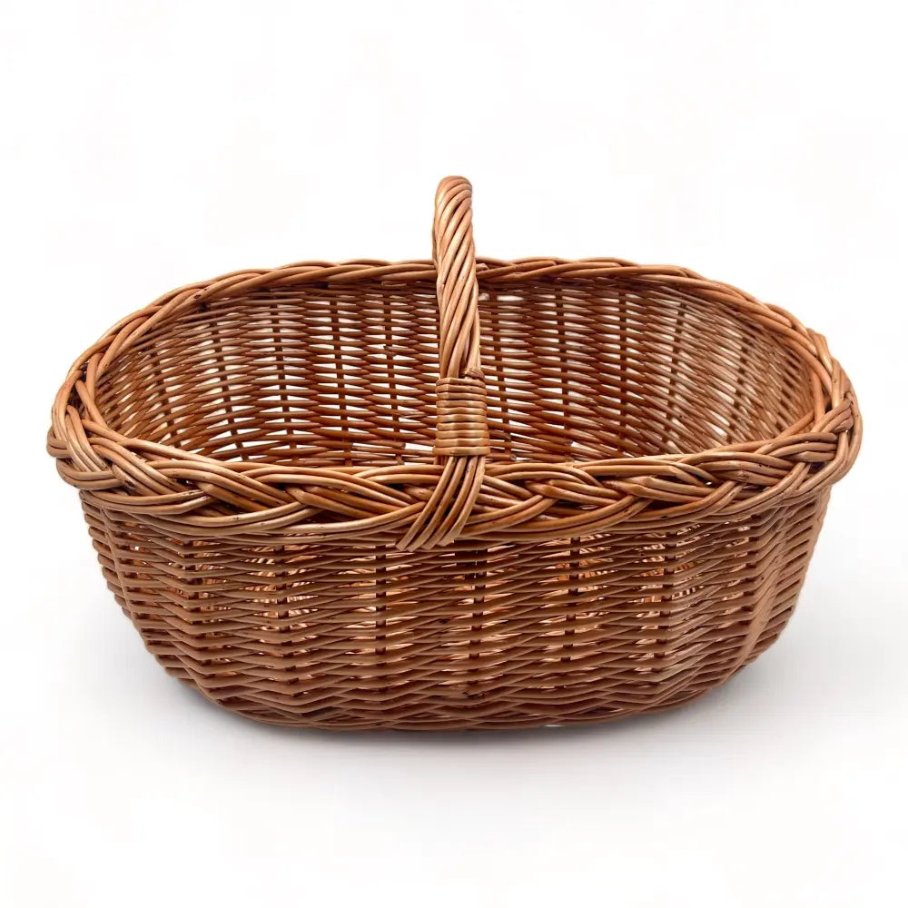 Cesta de Mimbre Chata para Setas.