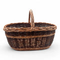 Cesta de mimbre grande para setas, hecha a mano con mimbre de alta calidad, ideal para almacenamiento.