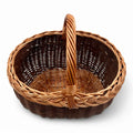 Cesta de mimbre grande para setas, hecha a mano con mimbre de alta calidad, ideal para recolectar setas.