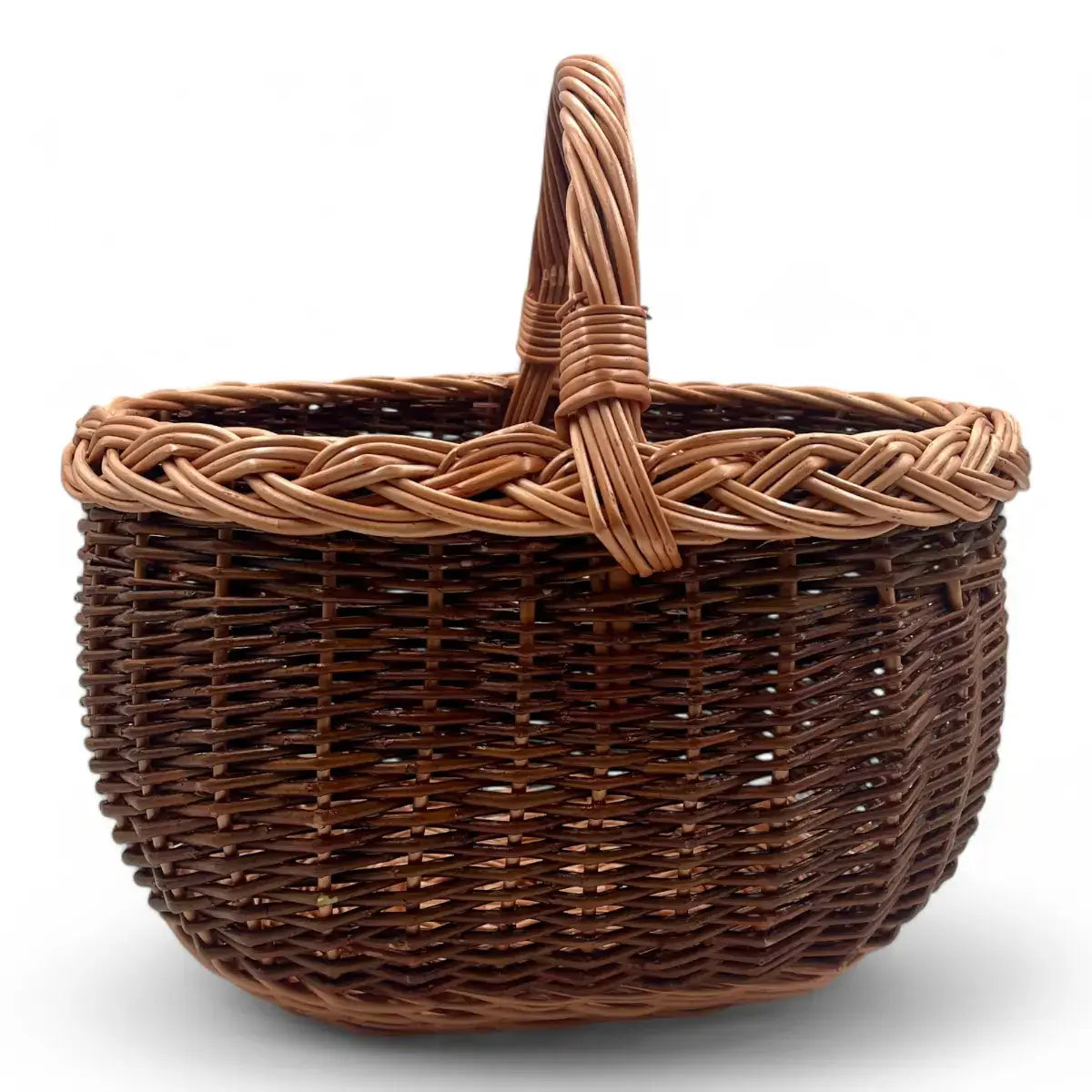 Cesta de mimbre grande para setas, hecha a mano con mimbre de alta calidad, ideal para almacenamiento