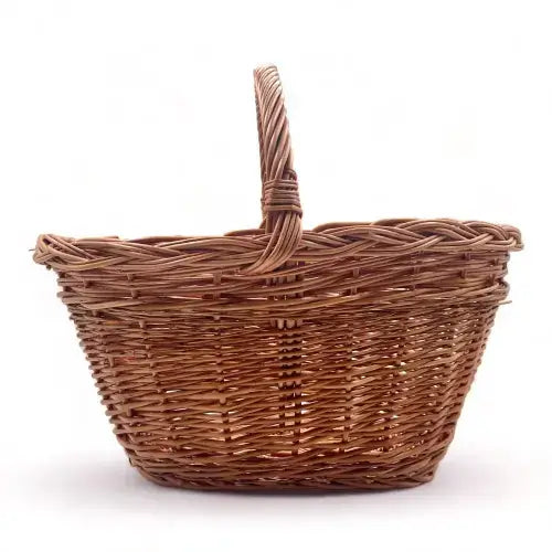 Cesta de mimbre grande para setas, artesanal, medidas 24cm x 47cm x 32cm, hecha con mimbre nacional de primera calidad.