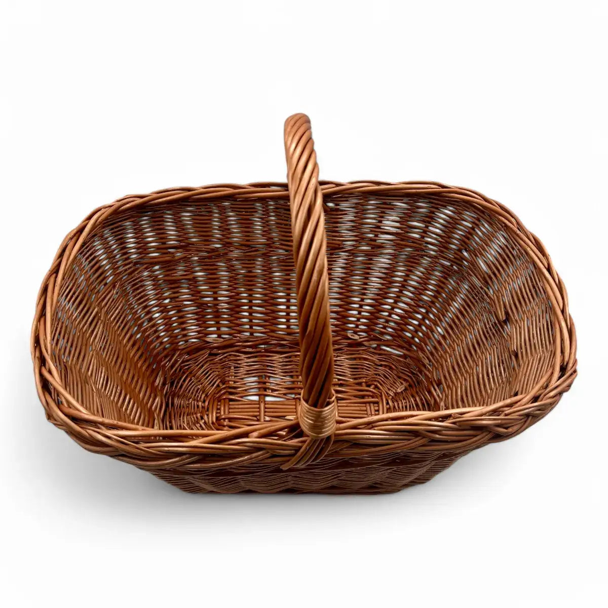 Cesta de mimbre grande para setas, hecha a mano con mimbre de alta calidad, ideal para recolectar setas.