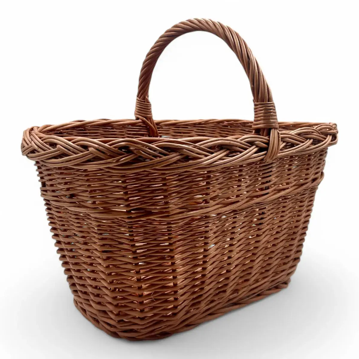 Cesta de mimbre grande para setas, hecha a mano con mimbre de alta calidad, ideal para recolectar setas.