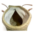 Bolso de paja con doble asa de cuero, estilo capazo, perfecto para el uso diario y la playa.